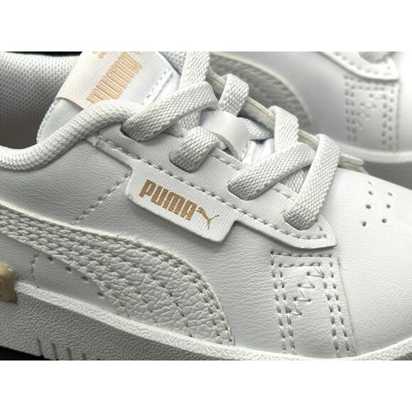 Puma Jada Animal Leopard Print Toddler Sneaker Size 5C White Granola Black NNB - Picture 8 of 16